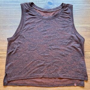 Lululemon Women's Sleeveless Dot Camo Maroon/Brown Top